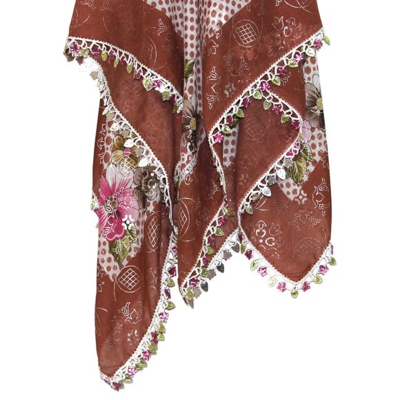 Tulbent Scarf Handmade Crochet Detailing NWOT - Picture 8 of 9